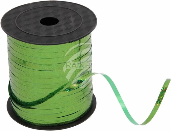 cadeaulint groen glitter op rol 23 meter