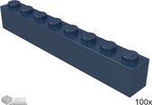 Lego Bouwsteen 1 x 8, 3008 Donkerblauw 100 stuks