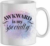 Awkward is my specialty' paars| Cadeau| cadeau voor haar| cadeau voor hem | Beker 31 CL