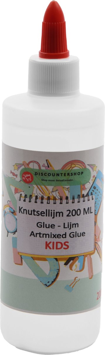 Knutsellijm 200ml Schoollijm, Slijmlijm & Ambachtelijke Lijm | Wasbaar ideaal voor het maken van slijm Doorzichtige knutsellijm - All purpose glue - Glue - Kinderlijm - Knutselen
