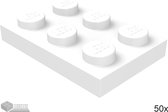 LEGO Plaat 2x3, 3021 Wit 50 stuks