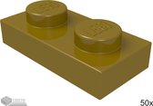 LEGO Plaat 1x2, 3023 Donkerbruin 50 stuks