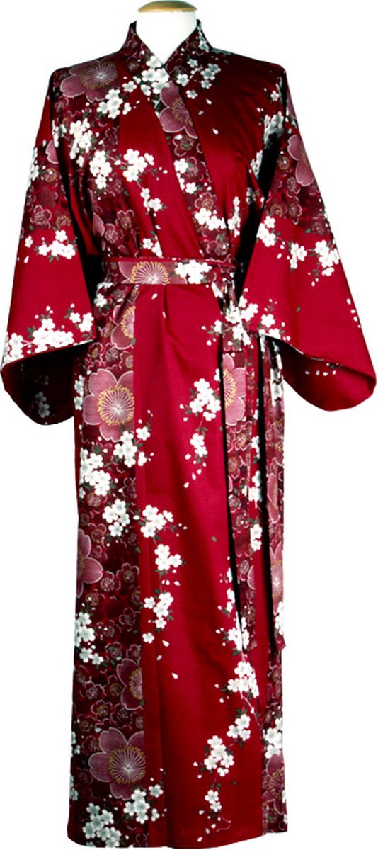DongDong - Originele Japanse kimono - Katoen - Kersenbloesem - L/XL