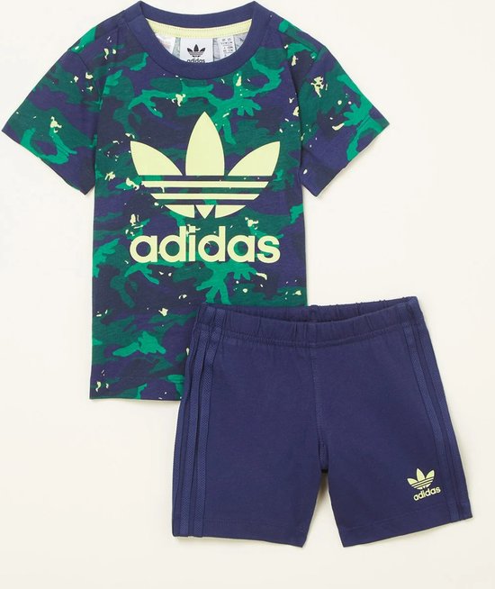 Adidas Originals Ensemble bébé avec t-shirt et short 2 pièces - Bleu royal - Taille 62