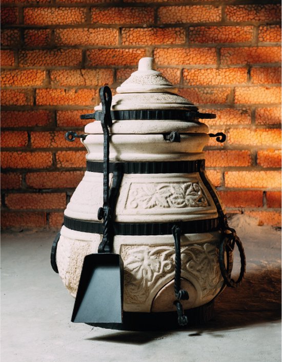 Keramische tandoor Nomade - Multifunctionele Houtoven BBQ - Voor de Fijnproever! *** Met gietijzeren onderstel — afbeelding 2