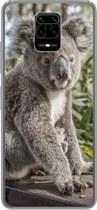Geschikt voor Xiaomi Redmi Note 10 Lite hoesje - Koala - Hout - Planten - Kids - Jongens - Meiden - Siliconen Telefoonhoesje
