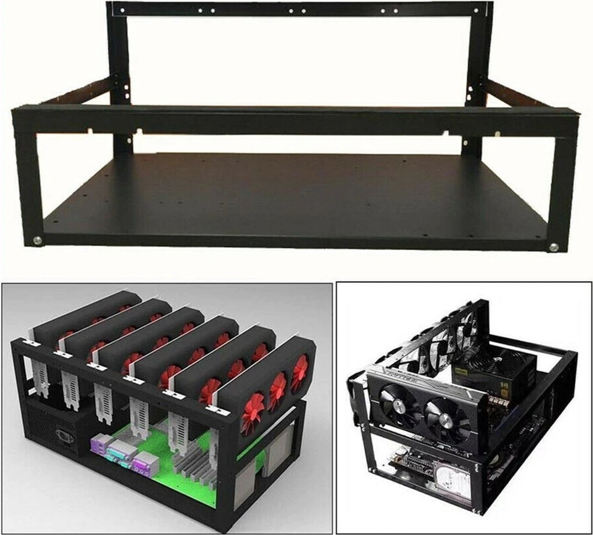 Dimple - Mining Rig Frame - Pour 8 GPU - PC - Boîtier - Crypto-monnaie -  Mineur -... | bol