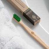 Ecoliving tandeborstel voor volwassenen - groen - 100% plantaardige tandenborstel / duurzaam ecologisch / 100% vegan en plasticvrij / groen