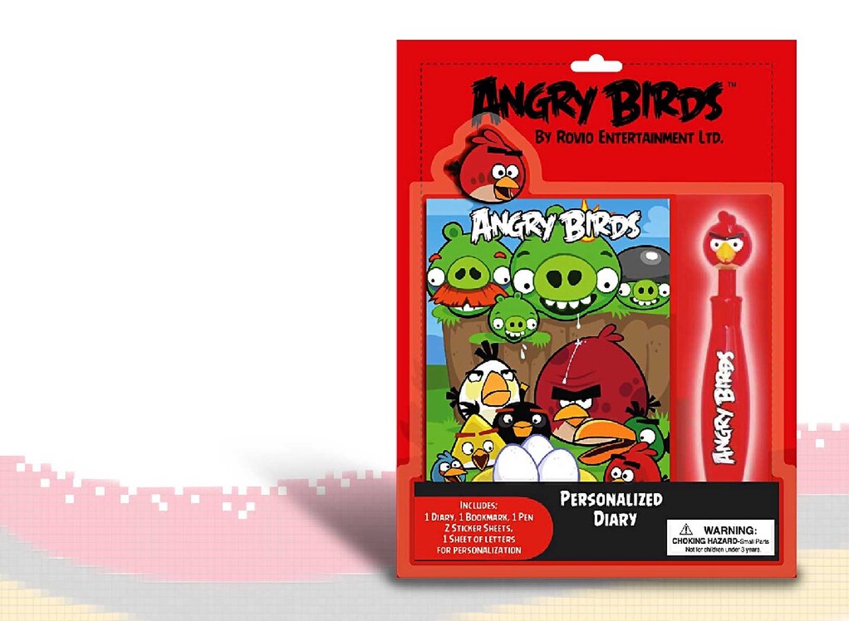 Angry Birds Dagboek + Pen + 2 vellen stickers + 1 Bladwijzer - Cadeau