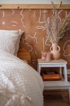 Roomblush - Behang Faces - Terracotta - Vliesbehang - 200cm x 285cm