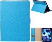 iPad Air 2020 Hoes - Vegan Leer - Premium Hoesje Case Cover voor de Apple iPad Air 4e Generatie 10.9 2020 - Blauw