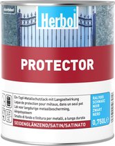 Herbol Protector - synthetische zijdeglans metaalverf - 0.75 L - Zwart