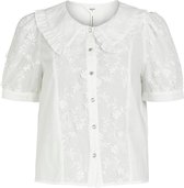 Object Blouse Objida S/s Top 121 23038868 Cloud Dancer Dames Maat - W40