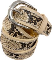 Riem binnenkant leer - snake motief - studs