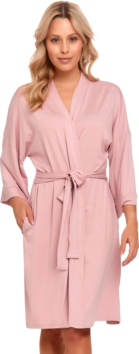 Doctor Nap Badjas Dames Bamboe Flamingo SWB.9999 Roze