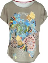 Cassis Dames T-shirt met mandalas - T-shirt - Maat 40