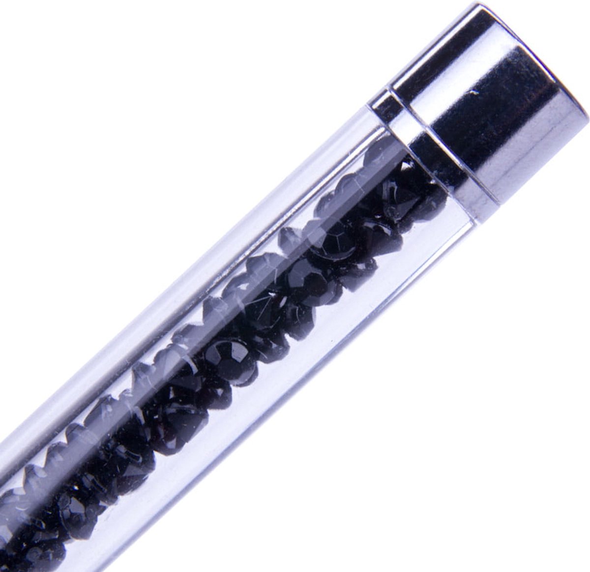 Glam Line Nail Art Penseel Nr. 1 - Zwarte Zirkoon Handvat
