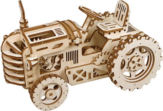 Robotime - DIY Mechanical Gears-TRACTOR - Houten Bouwpakket