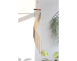 Windgong 18 Buizen 90 cm Goud - Windorgel - Wind chimes - Wind mobiel - Windbel - Windvanger - Spiraal - Aluminium - Buiten - Tuin - Cadeau - Verjaardag - Kado - Balkon - Wind Buiten - Binnen - Natuur - Spiritualiteit - Cadeau - Tuin decoratie