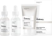 The Ordinary Tripple skincare set | Ordinary Buffet - Multi-Technology Peptide | Ordinary Hyaluronic Acid 2% + B5 | Natural Moisturising Factors + HA | Ochtend routine tegen anti-aging voor e