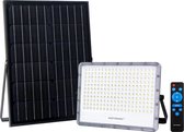 HOFTRONIC - Smart Solar LED Breedstraler - 300 Watt 3200 Lumen - 30.000 mAh batterij - IP65 waterdicht - IK08 slagvast - UGR15 verblindt niet - Buitenlamp op zonne energie - Met schemerschakelaar - Schijnwerper