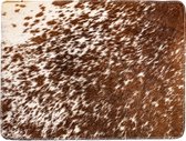 Placemat koehuid rechthoek bruin/wit 30x40cm