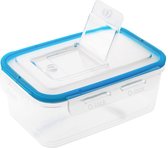 BranQ - Multifunctionele container | Q-Lock 1000ml voor voedsel | Blauw en transparant