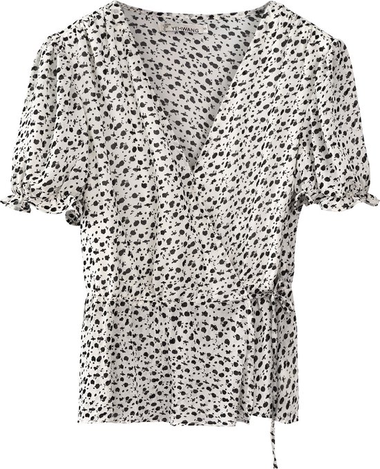 Wikkelblouse met korte mouwen