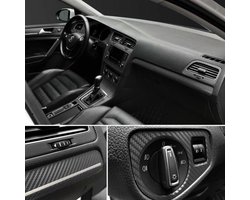 2xAuto/Car Wrap Folie 3D Carbon - Vinyl Auto / Car Wrapping Carbon folie- 100 x 50 cm - ZwartOM