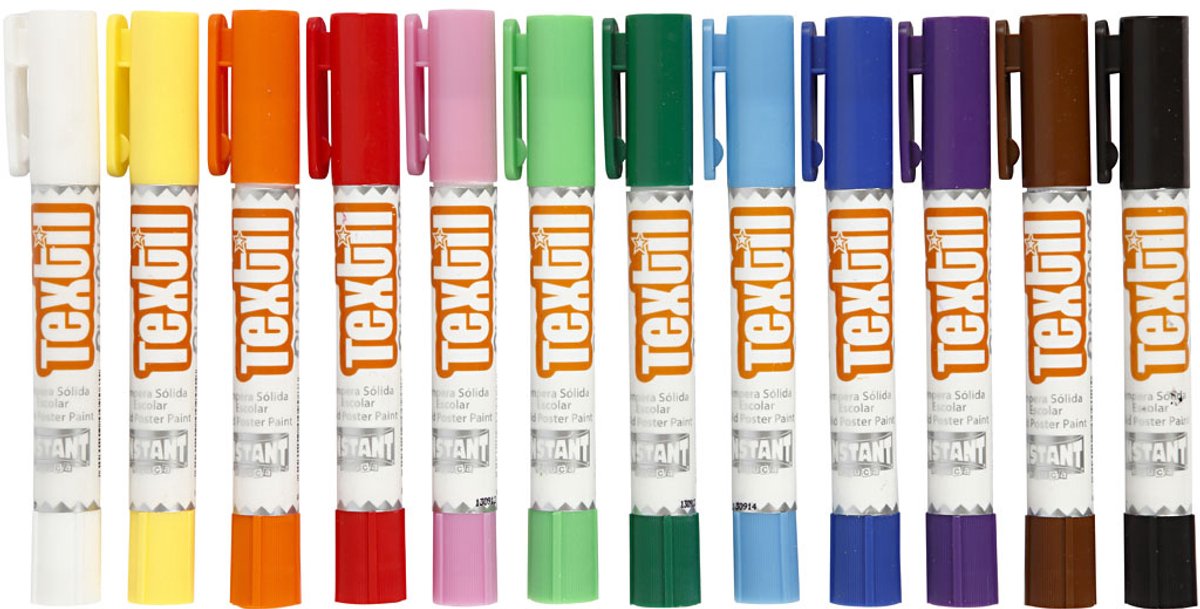 Playcolor Textielverf 15mm Wax 12 Stuks