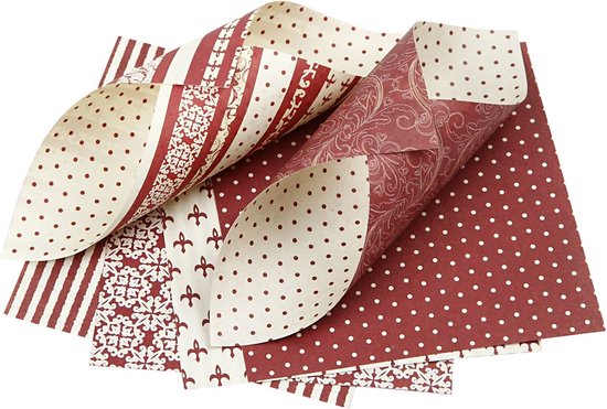 Vivi Gade Origamipapier 15 X 15 Cm Wit/rood 50 Vellen