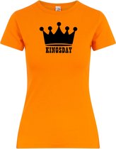 T-shirt orange kingsday dames