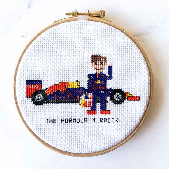 Kit de point de croix pilote de Formule 1 - cadeau fan de f1 - inspiré de  Max