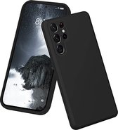 DrPhone SC5 - Siliconen TPU Case met Camera & Knop Bescherming - Geschikt voor Galaxy S22 Ultra – Zwart
