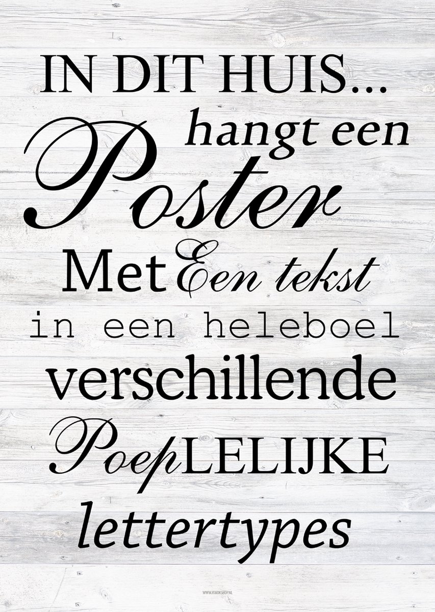 In dit huis hangt een poster - parodie - grappig