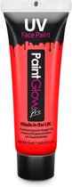 PaintGlow - UV Face & Body paint - Blacklight verf - Festival make up - 12 ml - rood
