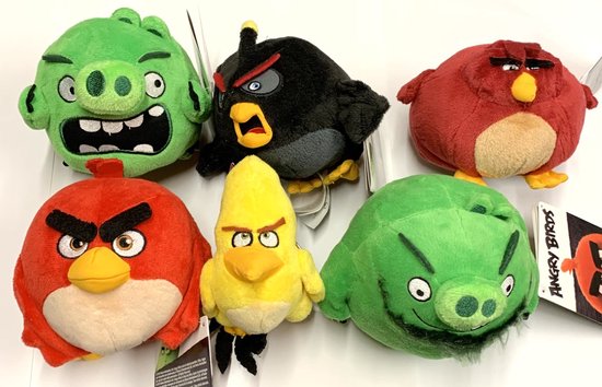 Angry Birds - Knuffel set knuffels - 15 cm - Pluche | bol.com