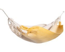 Product: Naya Nayon babyhangmat Uncarved Geel - 55 x 100 cm - 100 % katoen - handgemaakt in Ecuador, van het merk 