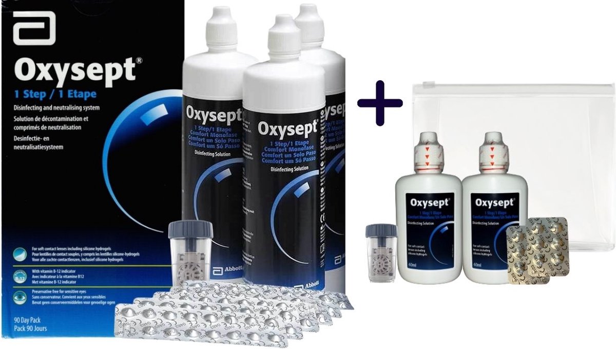 Oxysept voordeelpack - 3x300ml '+ reisverpakking 2x60ml