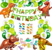 62-delig feestpakket dinosaurus - 30 stuks ballonnen - Dinosaurus thema feestje - Dino versiering - Dino feestartikelen - Dino slinger - Dino ballonnen - Dino kinderfeestje
