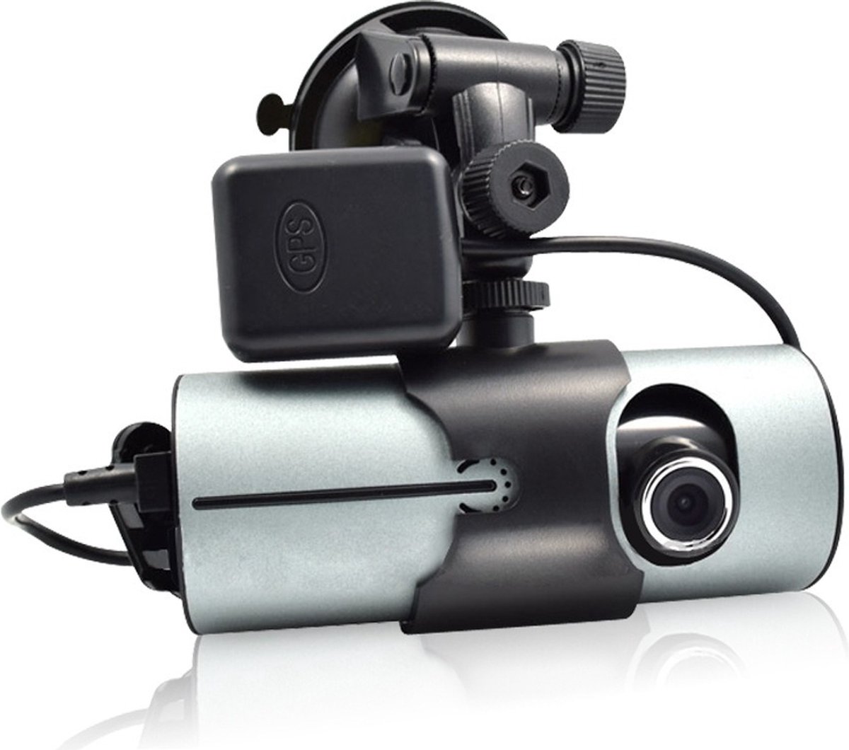 TechU™ Dashcam Voor en Achter Camera – M21 Grijs – Dashboardcamera – 2.7” Scherm – 140° Wijdhoeklens – G-sensor – Bewegingssensor – Parkeermodus – Loop recording – Nachtvisie – Incl. Achteruitrijcamera - voor auto