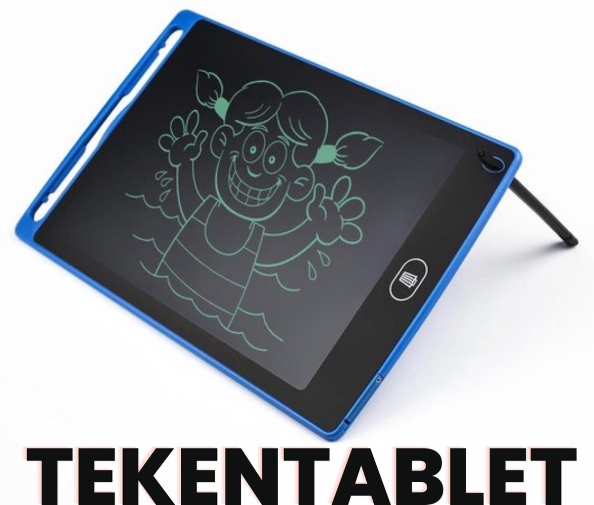 SAFUTEK Tekentablet kinderen 8.5 inch LCD-tekentablet, peuters, kleuters en kinderen. Zwart Kleur- Tekentablet - LCD Tekentablet Een Kleur kinderen - Grafische tablet kinderen - Tekenbord Kinderen
