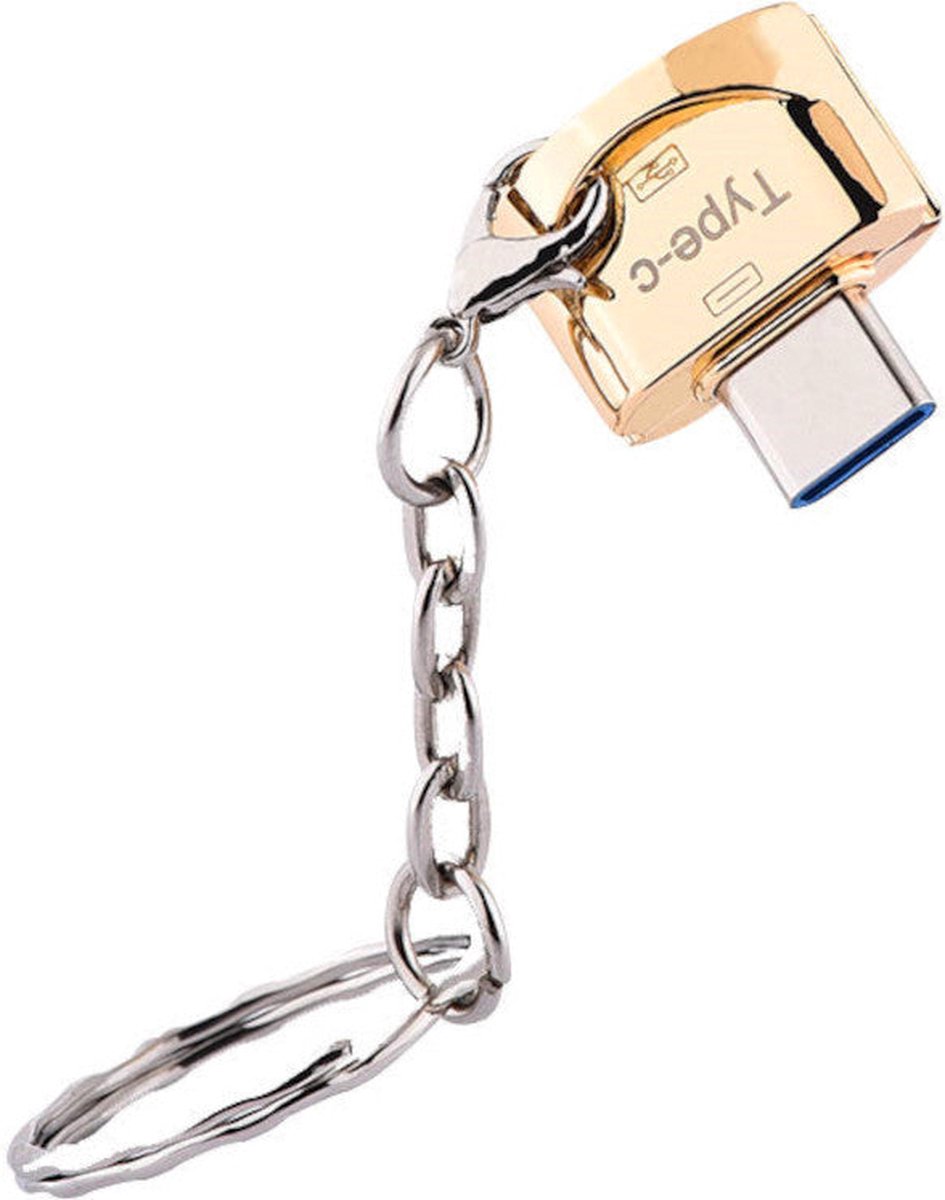 NĂ–RDIC USB-A 3.1 OTG naar USB-C adapter Usb-stick - USB-C/USB 3.0 A - Geen opslagcapaciteit - goud