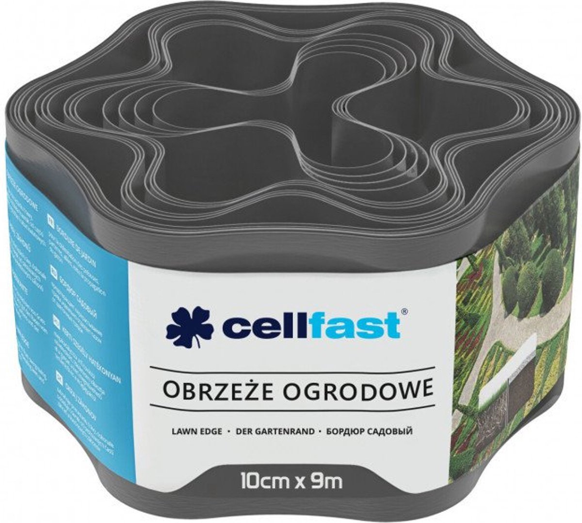 Cellfast - Gazonrand - Tuinranden 10 cm x 9 m | Tuin palissade - Grafietkleur