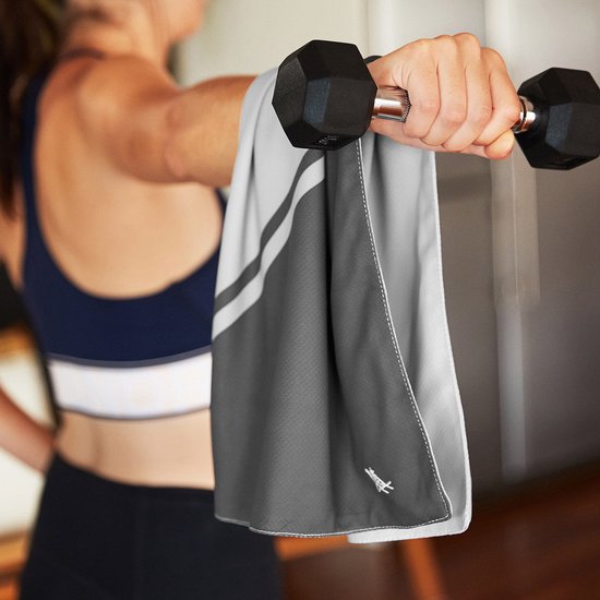 Dock & Bay Go Faster - Serviette de sport - Serviette rafraîchissante - (69x33cm) - Pace Grey