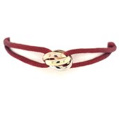 Slate SLA0003 Armband Trinity satijn-goud tricolor-rood