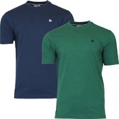 2-Pack Donnay T-shirt - Sportshirt - Heren - Navy/Forest Green - maat XL