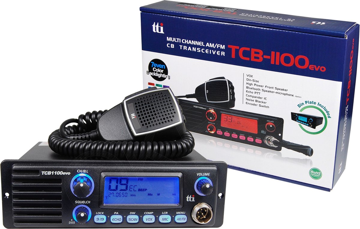 TTI TCB-1100evo - AM/FM - CB radio - 12/24 Volt - 27 MHz - VOX
