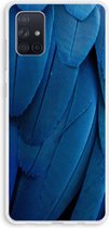 Case Company® - Samsung Galaxy A71 hoesje - Pauw - Soft Cover Telefoonhoesje - Bescherming aan alle Kanten en Schermrand