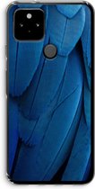 Case Company® - Google Pixel 5 hoesje - Pauw - Soft Cover Telefoonhoesje - Bescherming aan alle Kanten en Schermrand